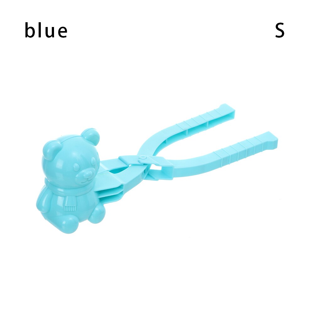 S/L Outdoor Fun &amp; Sports Dinosaur Snowball Maker Clip Outdoor Winter Snow Sand Mold Tool: Bear blue-S