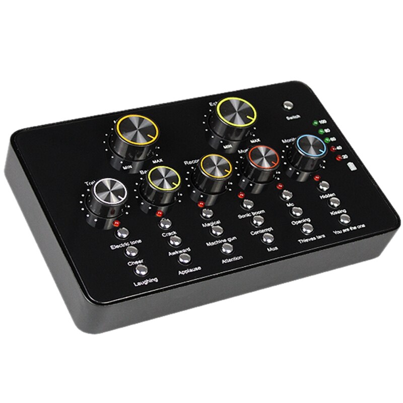 V10 Separate Sound Card Mobile Phone Computer Karaoke Anchor Live Broadcast Device Supports Headset: Default Title