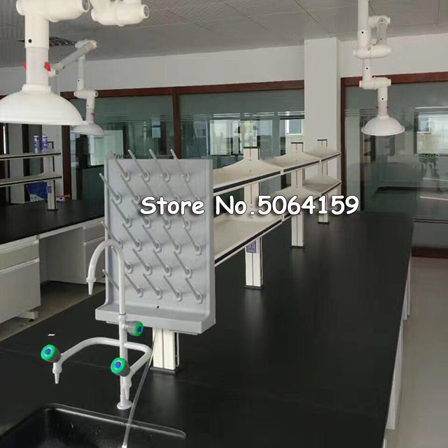Laboratory Single-sided Removable Drip Rack 27 Pegs Drying Rack High Density PP Beaker test tube Rack