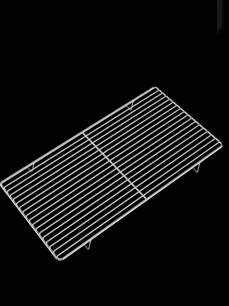 Lebensmittel 304 Edelstahl 40-100cm großes Rechteck Grill rost Grill Grill Drahtgitter Maschen netz mit 2cm Fuß zum Ablassen von Wasser öl