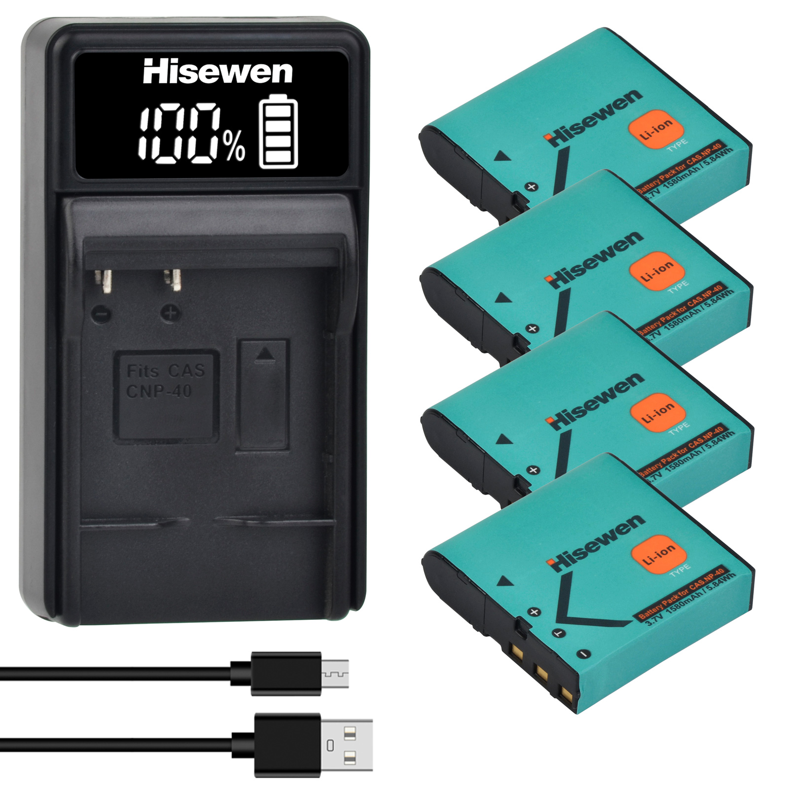 NP-40 NP40 CNP-40 Battery+Charger with Type C Port For Casio Exilim EX-Z600 EX-Z750 Z1000 Z1050 Z1080 FC100 FC150 P505 P600 P700: Other