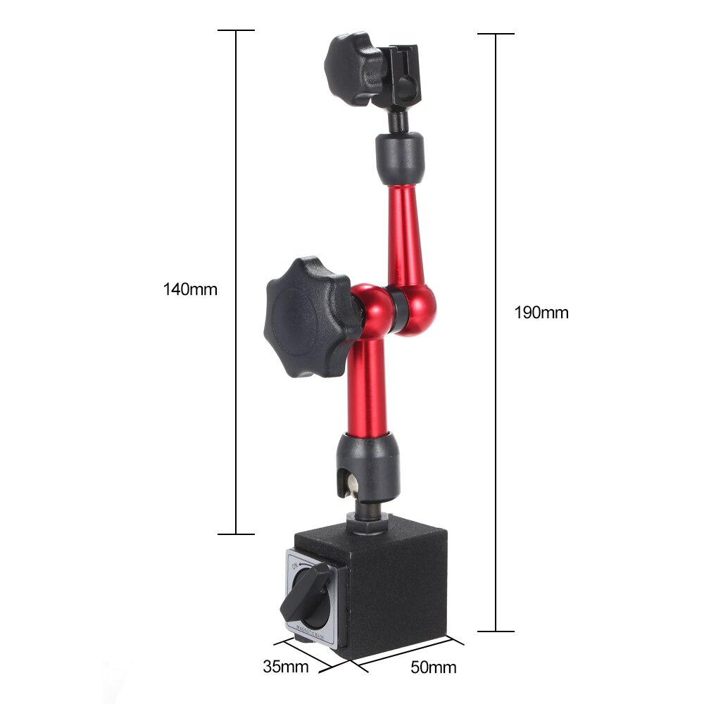 Mini Dial Indicator Gauge Stand Dial Leverage Base Holder 360 Rotation Flexible Indicator Switch Bracket Double Adjustable Pole