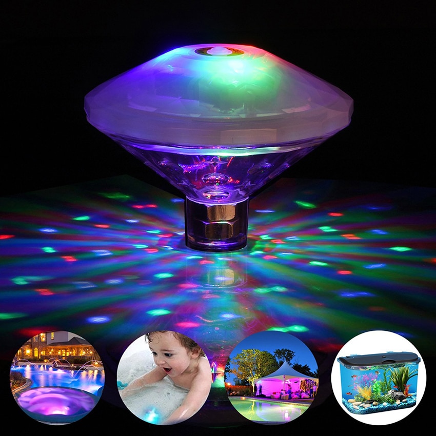 Floating Underwater Swimming Pool Light LED Disco Party Light Glow Show Fountain Fish Tank Aquarium Pond Tub Spa Lamp