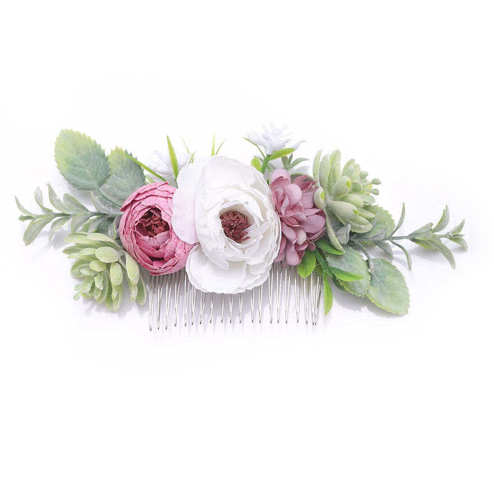 Corona de flores de hada exótica, peineta de Princesa Estilo, tocado Retro de Accesorios nupciales para el cabello de boda para mujer