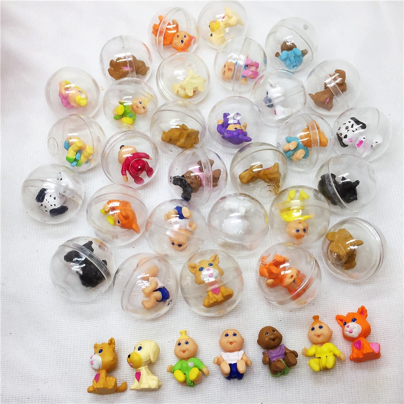 Jouet en plastique transparent de capsules de boule de diamètre de 28mm avec le jouet intérieur de petite figure envoyant aléatoirement pour le distributeur automatique