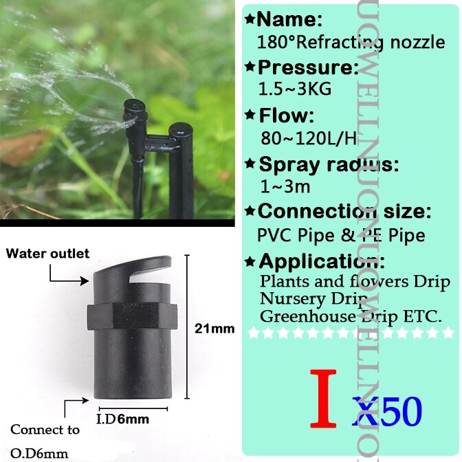 Gewächshaus Bewässerung Düse Garten Bewässerung Zerstäubung Sprinkler Beschlagen Emitter Brechenden Drehbare Düse