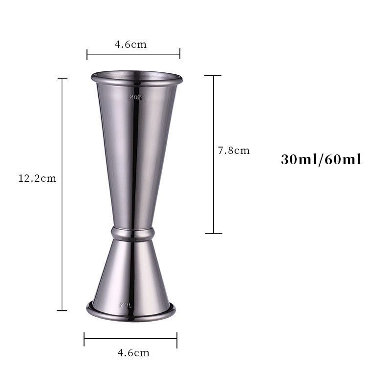 Jigger-Barra de cóctel de acero inoxidable, vaso medidor de doble espíritu para Bar en casa, herramienta de Bar de: 3