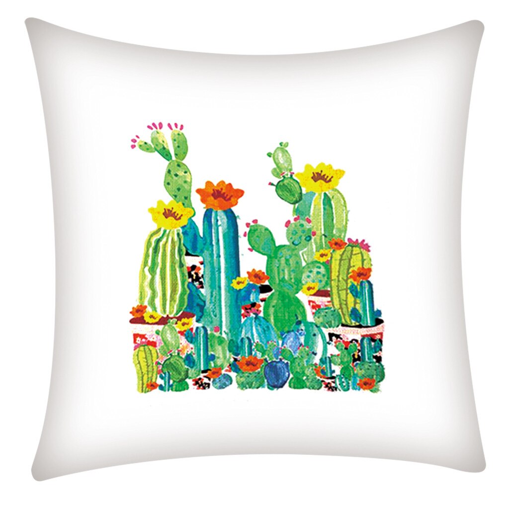 Cojín decorativo de estilo europeo para el hogar, funda de almohada para el sofá con flores rosas, estilo mediterráneo 1.588: A