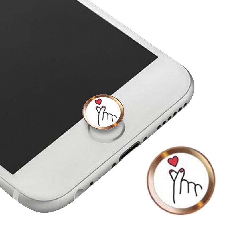 Cartoon leuke Touch ID Home Button Sticker Voor iPhone 5 5 s SE 6 6 s 7 8 Plus Voor ipad air 2 mini Vingerafdruk Identificatie Toetsenbord