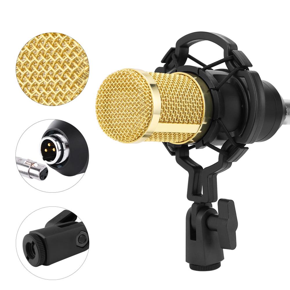 Juego de micrófono condensador bm800 Bm 800, soporte de brazo largo, Karaoke, filtro, Phantom Power