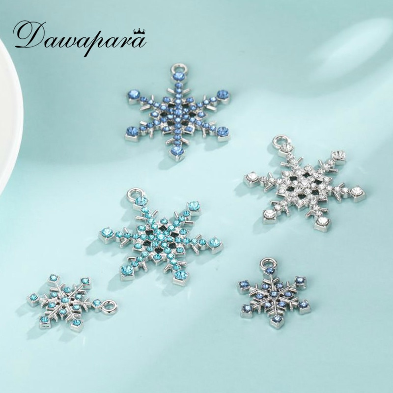 Dawapara Schneeflocke Reize Ohrringe/neckalces Weihnachten für Frauen Strass Schmuck 5 stücke