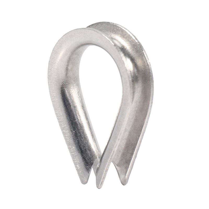 12 X Stainless Steel - 3Mm Wire Rope Loop Rope Thimbles