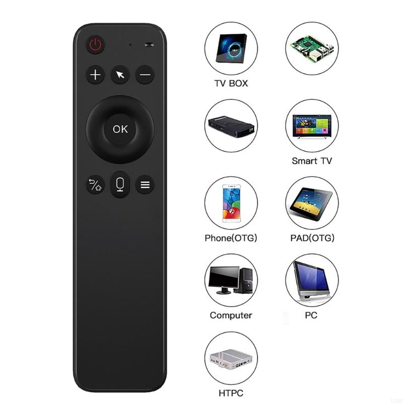 U55C Wireless Bluetooth-compatible Voice Remote Controls Replacement Voice Commands Intelligent Gyroscope Controls for TV Boxes