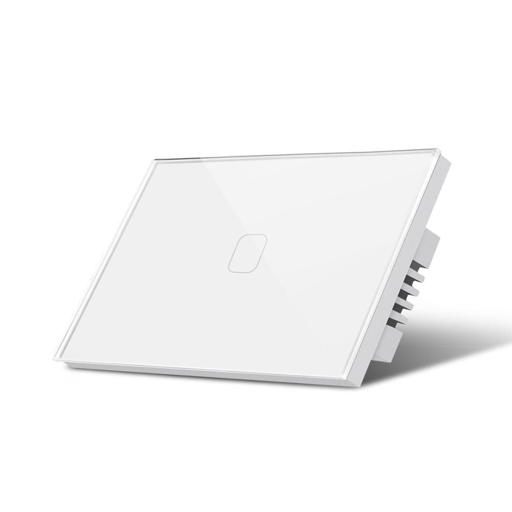 Smart lampe Schalter Smart Home Haus Wand Schalter 110V 220V Touch Sensor LED licht Schalter 1/2/3 Gang EU UNS Standard Smart Switch: 1 Gang-White-US