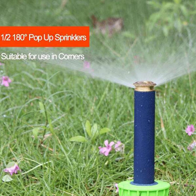 180 Degree 1/2 Type Adjustable Pop-Up Sprinkler Lawn Irrigation Gear Drive Sprinkler Garden Irrigation Supplies 10 Packs