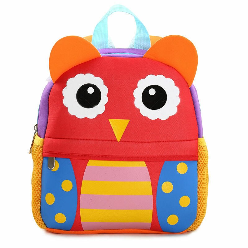 Nuevas mochilas de animales 3D para niños, mochila de de para niñas y niños, mochilas escolares de neopreno para niños, bolsas de dibujos animados de jardín de infantes: 3