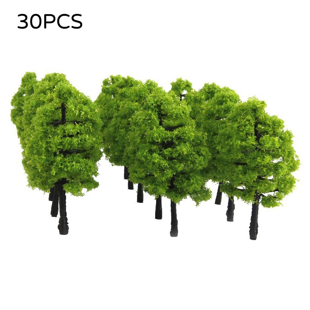 30 Stks/set Plastic Boom Model Kunstmatige Miniatuur Boom Landschap Railroad Decoratie Gebouw Landschap Accessoires Speelgoed Voor Kinderen