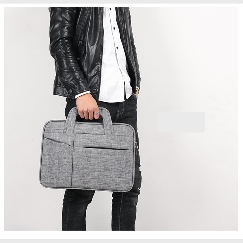 Crossten 15.6 inch Laptop Briefcase Men Women Waterproof Handbag Large Capacity Portable Thin Super slender Messenger bag