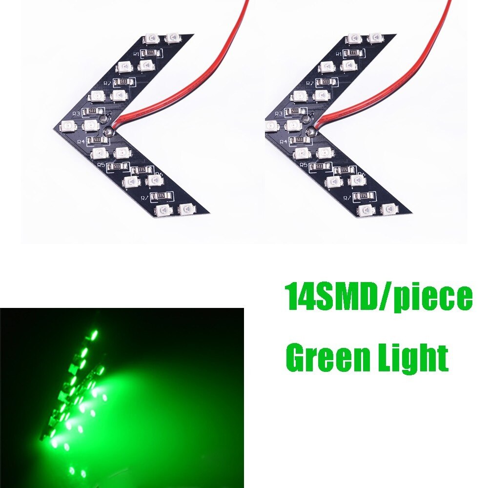 2 Stks/partij 14 Auto Achteruitkijkspiegel Licht Smd Led Arrow Panel Voor Auto Achteruitkijkspiegel Indicator Richtingaanwijzer auto Led Lamp: 3