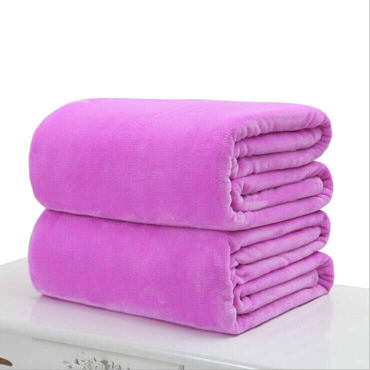 Autumn Winter Cat Dog Puppy Blanket Soft Flannel Fleece Sleeping Bed Mat Cover Pet Dog Shower Towels 50*70cm: Purple