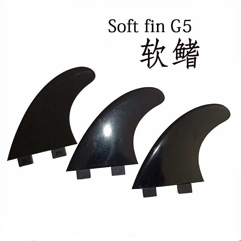 BiLong FCS zachte fin plastic surfplank fin zachte staart roer drie sets van paddle plaat fin afmetingen G5 wakeboard surf board fin