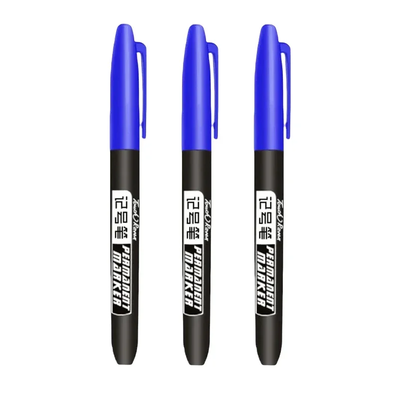20-1Pcs Permanent Marker Pen Manga Drawing Markers Black Blue Red Ink Sketch Pens Oil-Based Waterproof Pen Stationery Supplies: Light Grey