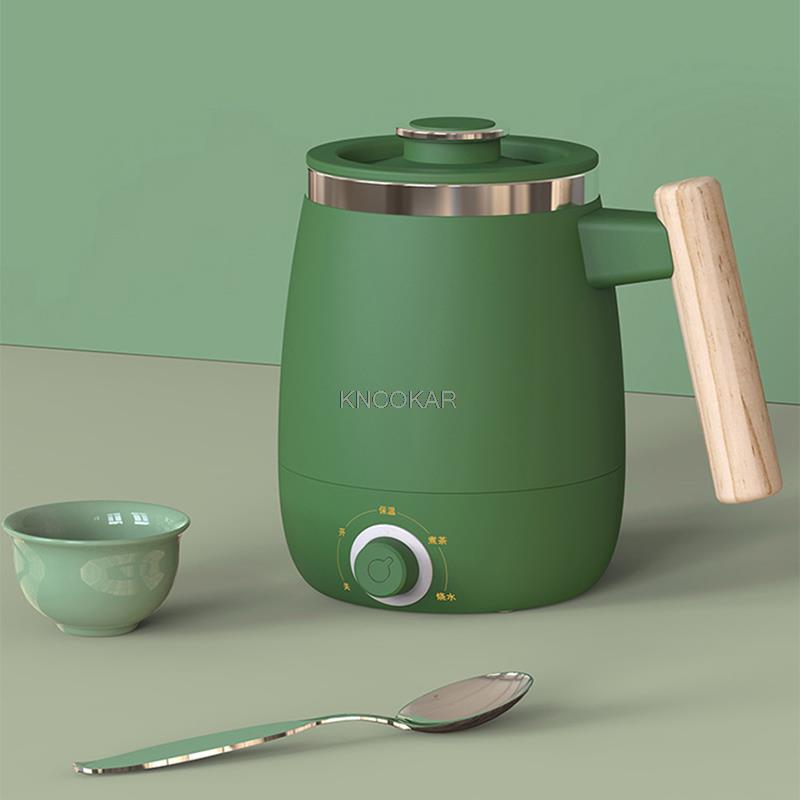 Tetera eléctrica portátil de acero inoxidable, 400ML, 200W, calentador instantáneo, tetera térmica para viaje y oficina