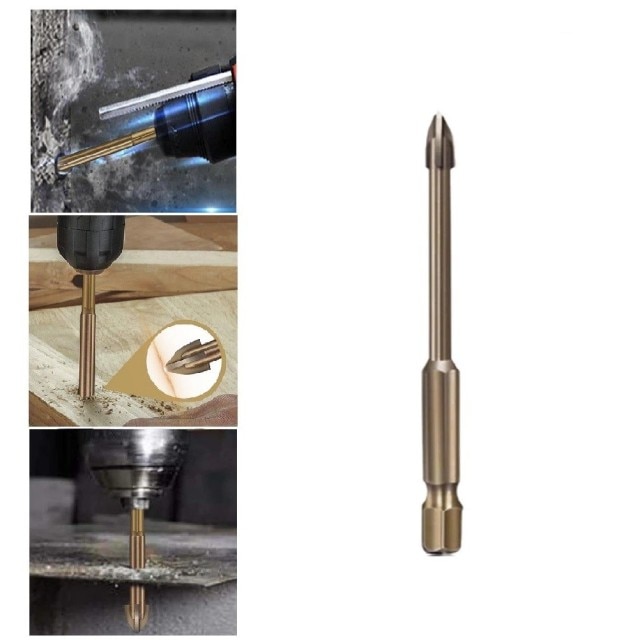 Efficient Universal Drilling Tool Cemented Carbide Drill Bit Ceramic Brick Wall Hole Opening Power Utility Tools Accessories: 4mm