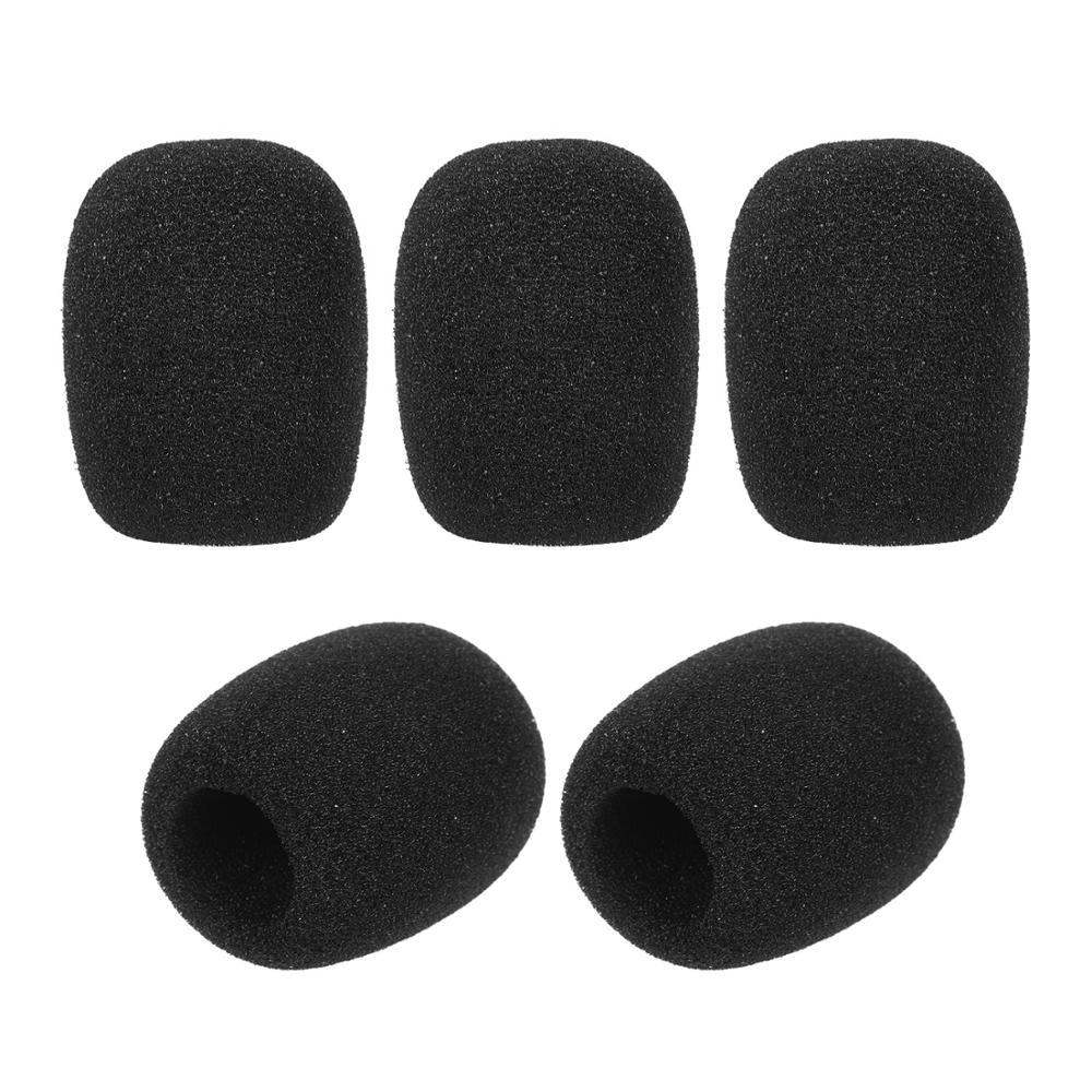 Mini Microphone Windscreens Mic Foam Covers for Lapel Lavalier Headset Microphone Black, Pack of 5pcs: B typ