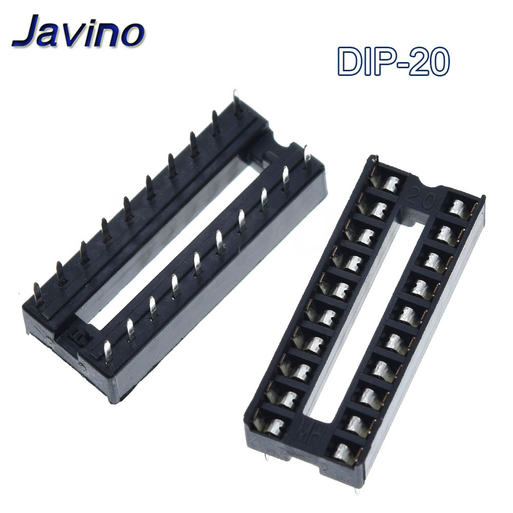 10Stck IC Sockel tauchen6 tauchen8 tauchen14 tauchen16 tauchen18 tauchen20 tauchen28 tauchen40 Stifte Stecker tauchen Buchse 6 8 14 16 18 20 24 28 40 Stift: Braun