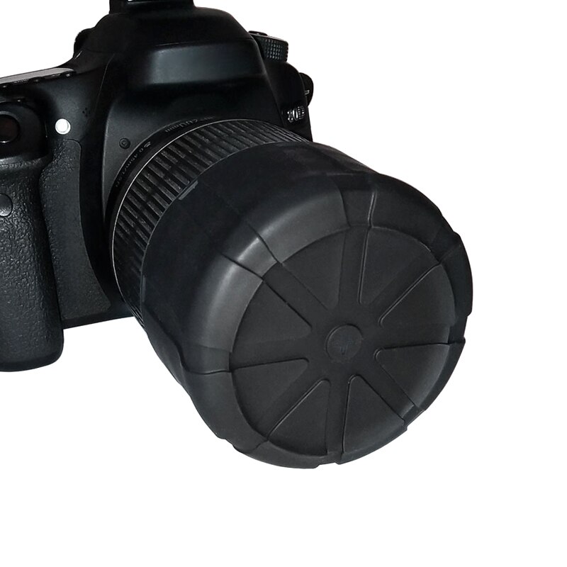 Universal silikonehætte til 60-110mm dslr-linser ridsefast vandtæt objektivhætte kamera linsebeskytter udendørs