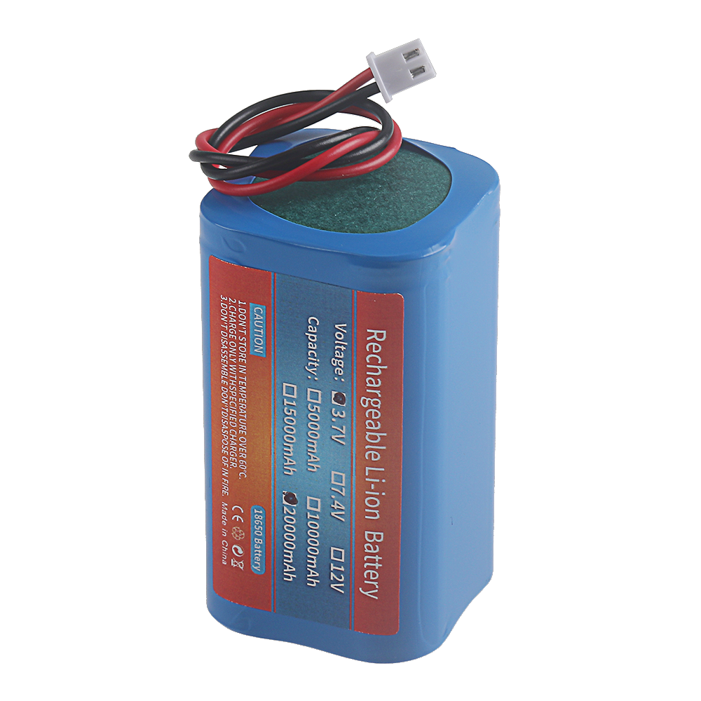 3.7v 7.4v 11.1v 12v 18650 10000 mah med kablar litiumjonbatteri med kretskort för bluetooth-högtalare med solcellsstrålkastare: Rosa