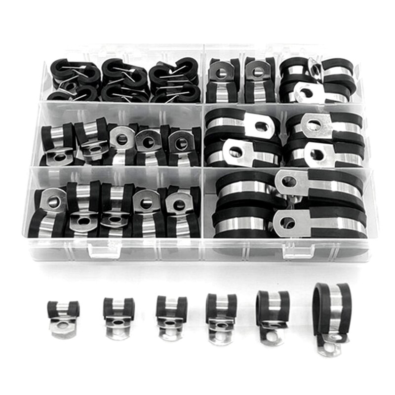Cable Clamp,52Pcs Rubber Cushion Insulated Clamp.S... – Grandado