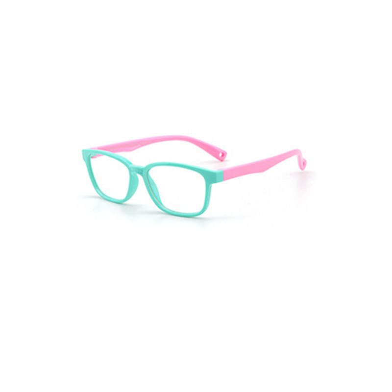 Blue Light Glasses Children Blocking Computer Eyeglasses Kids Girls Transparent TR90 Soft Silicone Frame UV400: C16