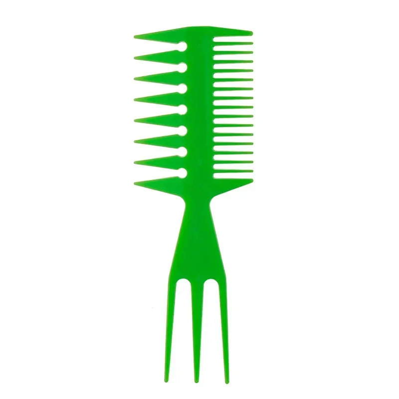 Double Side Tooth Combs Fish Bone Shape Hair Brush Barber Hair Dyeing Cutting Coloring Brush Man Hairstyling Tool: Light Red