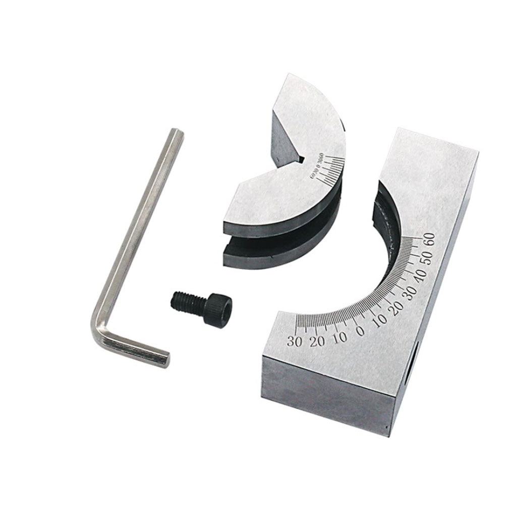 Angle Gauge Blocks With 1 Wrench High Precision Mini Adjustable Angle Gauge V Block Milling Machines Lathe 0 Degree To 60 Degree