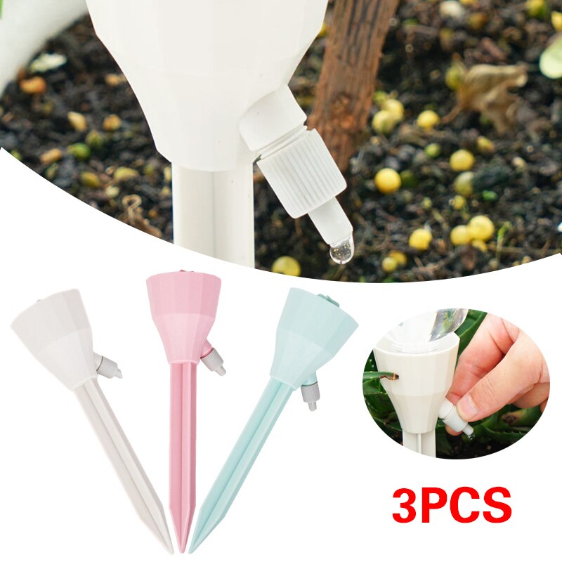 3Pcs Plant Self Watering Adjustable Stakes System Vacation Plant Waterer Self Automatic Watering Spikes Irrigation System
