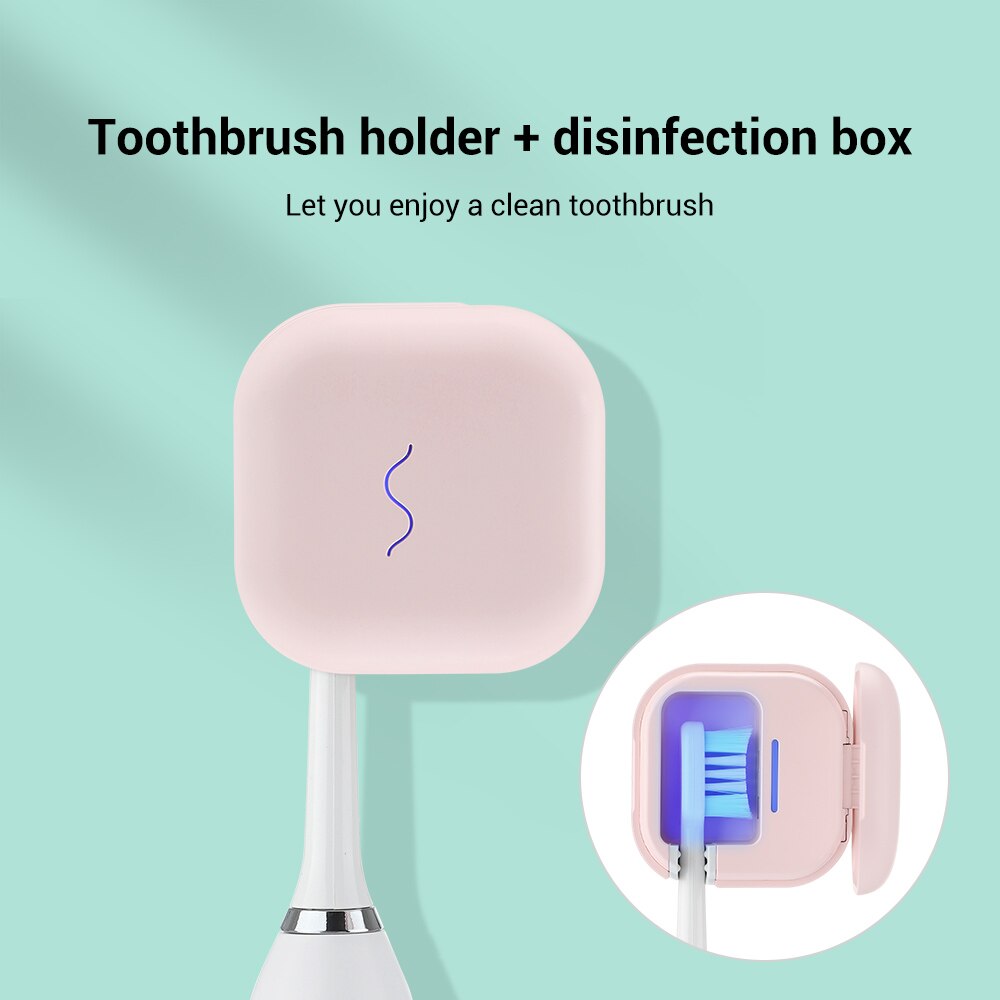 Esterilizador de cepillo de dientes recargable, estante Dental recargable para baño, desinfectante UV antiséptico, caja de cepillo de dientes ultravioleta