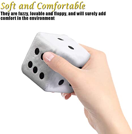 Dados colgantes de felpa para coche, dados de terciopelo, modelo de decoración, espejos retrovisores, accesorios de estilo para Interior, 2 piezas
