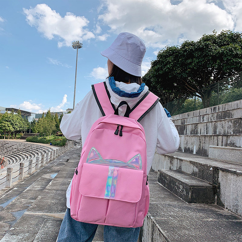 Sacs d'école d'adolescent pour des filles avec des chats sac à dos sac d'école femmes sacs d'école étudiant adolescent coloré dessin animé cartable grand