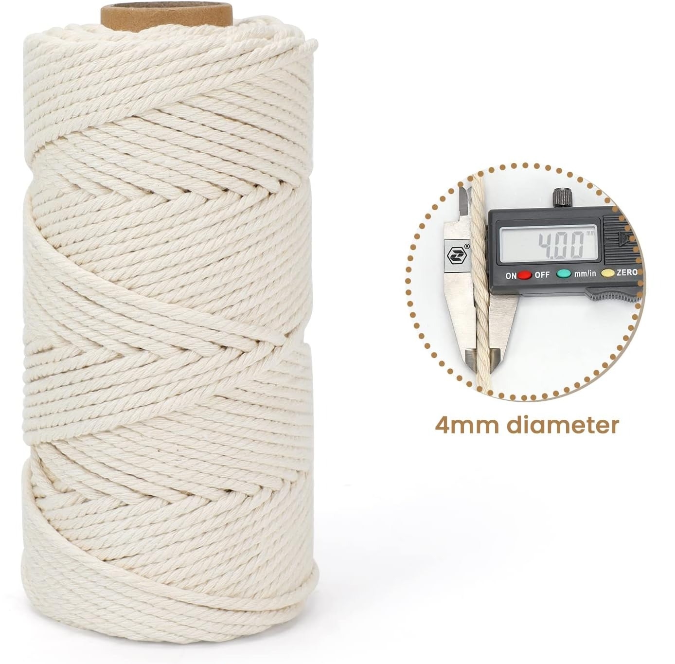 4 mm natuurlijk katoenen macrame touw macrame katoenen koord voor muuropknoping plantenhangers ambachten cadeauverpakking en bruiloftsdecoraties