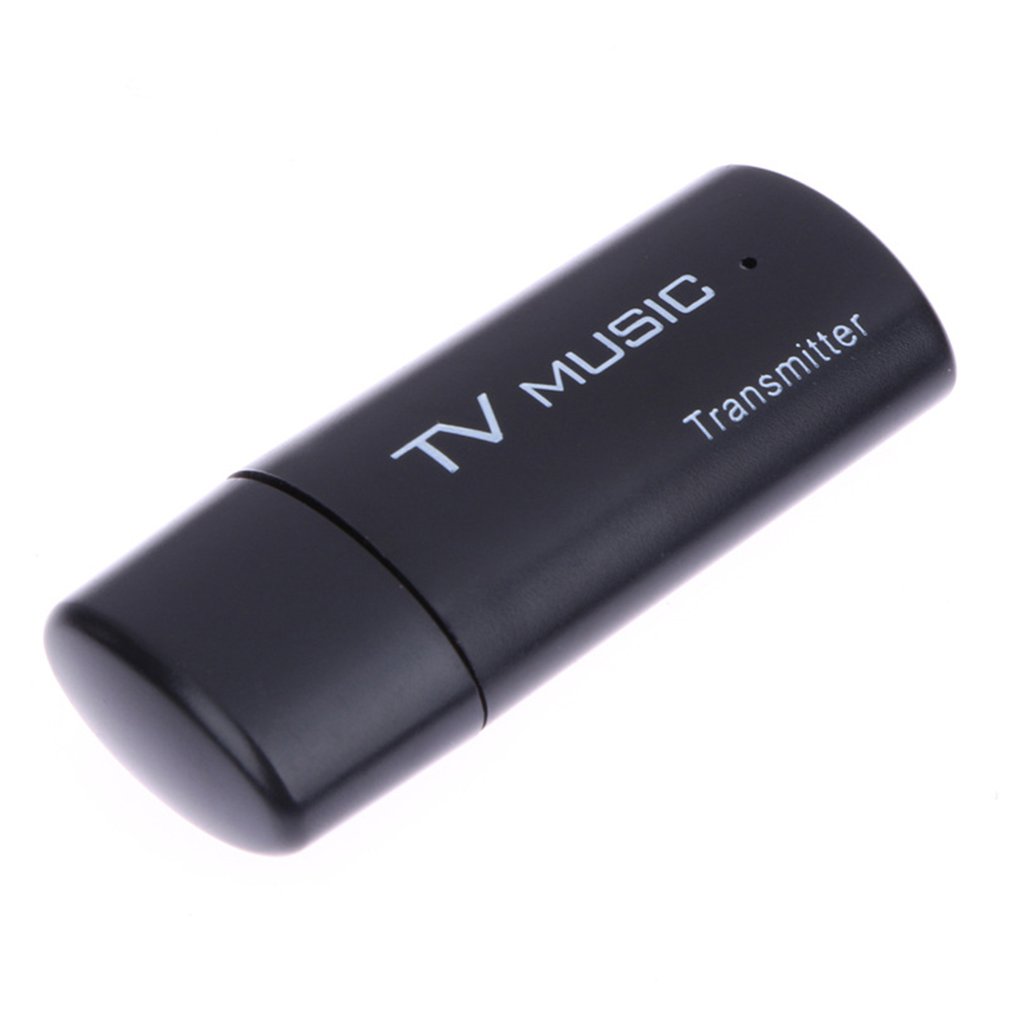 Black USB Audio Transmitter Wireless Stereo Music Box Dongle Adapter for TV MP3 PC