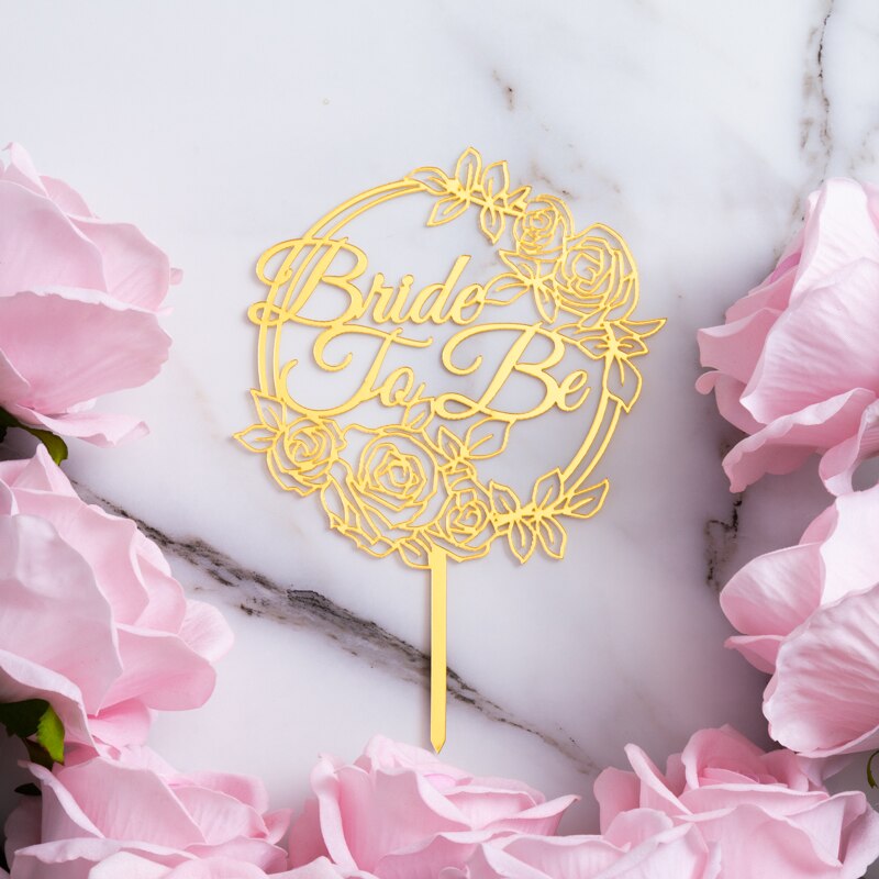 】acrylic Wedding Cake Topper Mr &amp; Mrs Happy Wedding Cake Decoratie Rose Serie