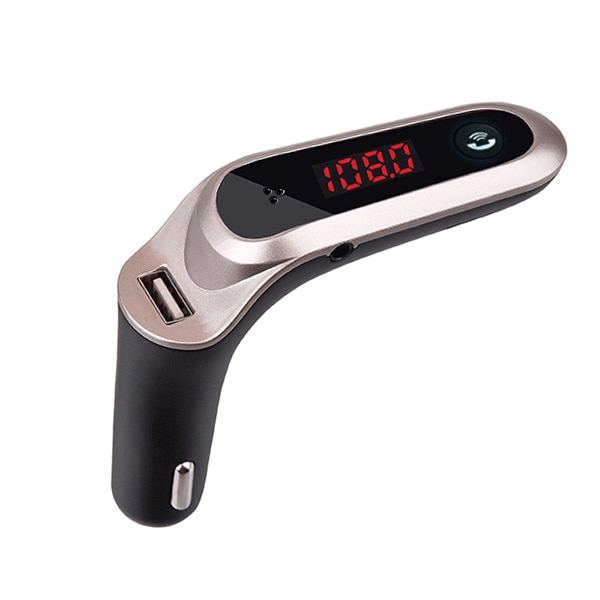 JINSERTA-Kit de reproductor MP3 para coche, accesorio de manos libres, inalámbrico, Bluetooth, transmisor FM, modulador AUX, SD, USB, TF, LCD, 4 en 1