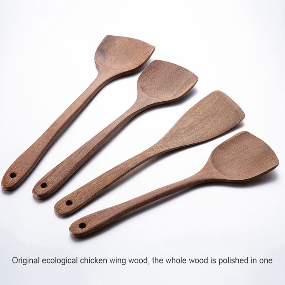1pcs Wood Kitchenware Cooking Utensils Non-stick Cookware Spatula Strainer Shovel Spoon Wooden Handle Kitchen Cooking Tool