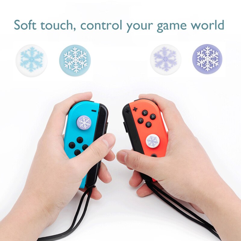 Sneeuwvlok Thumb Grip Voor Nintendo Switch Rocker Cap Joystick Cover Shell Joycon Controller Case Voor Nintendo Switch Accessoires