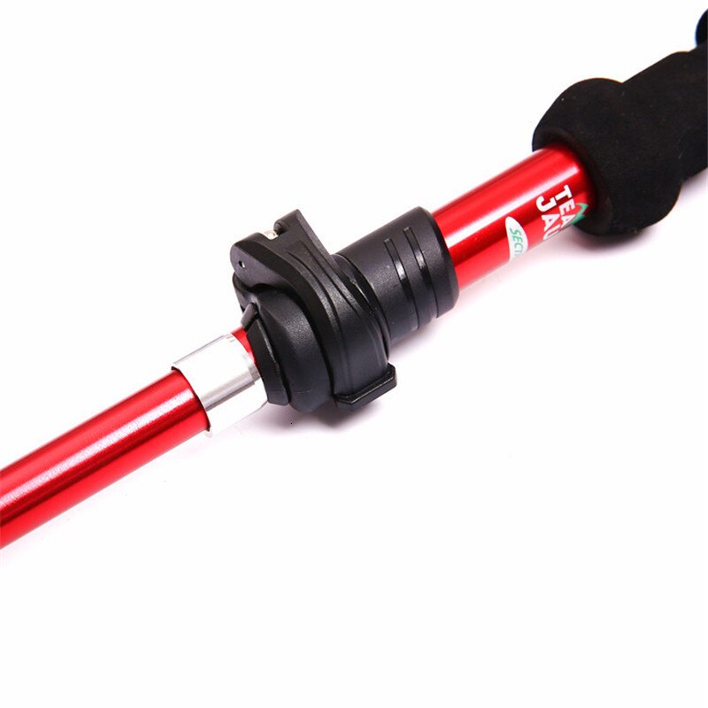 Verstelbare Vouwen Ultralight Quick Lock Trekking Poles Wandelen Pole 5 Sectie Race Walking Running Stick Canes Met Kurk Handvat