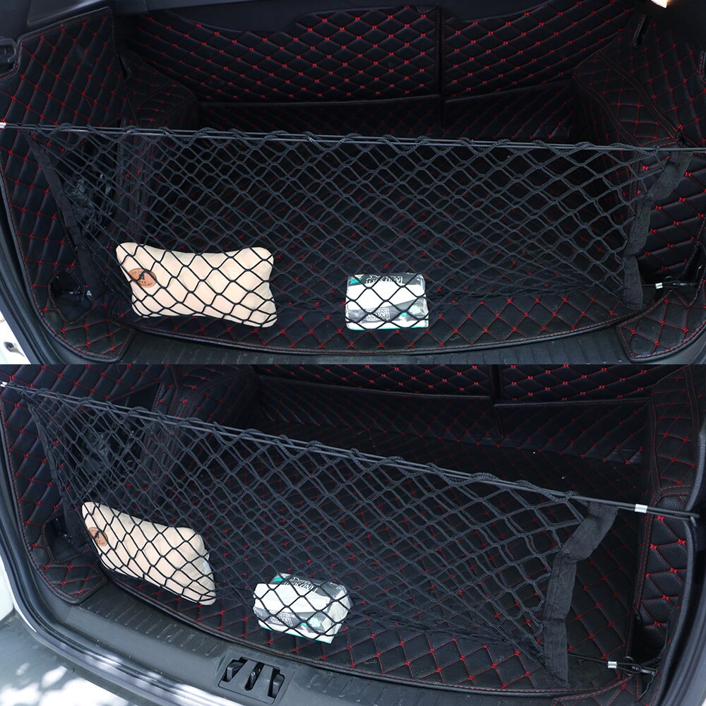 Auto Trunk Opbergnettas Lading Bagage Nylon Elastische Mesh Hangende Netten Zak Opbergen Tidying Interieur Accessoires