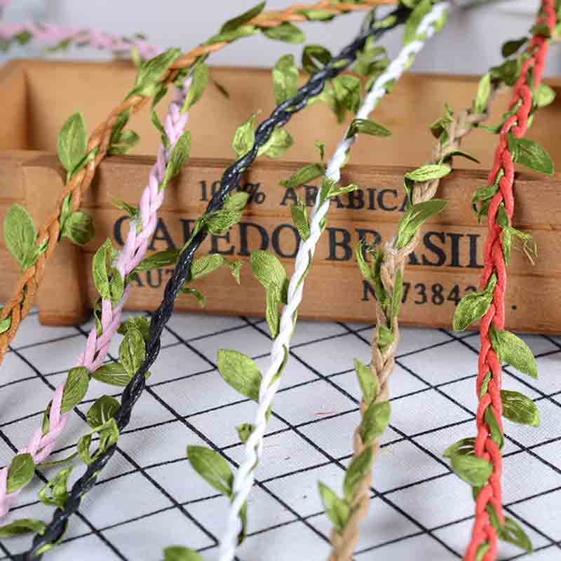 5m diy blad tau naturlig hessian jute hyssing tau burlap bånd diy håndverk årgang til hjem bryllup parti dekorere forsyning