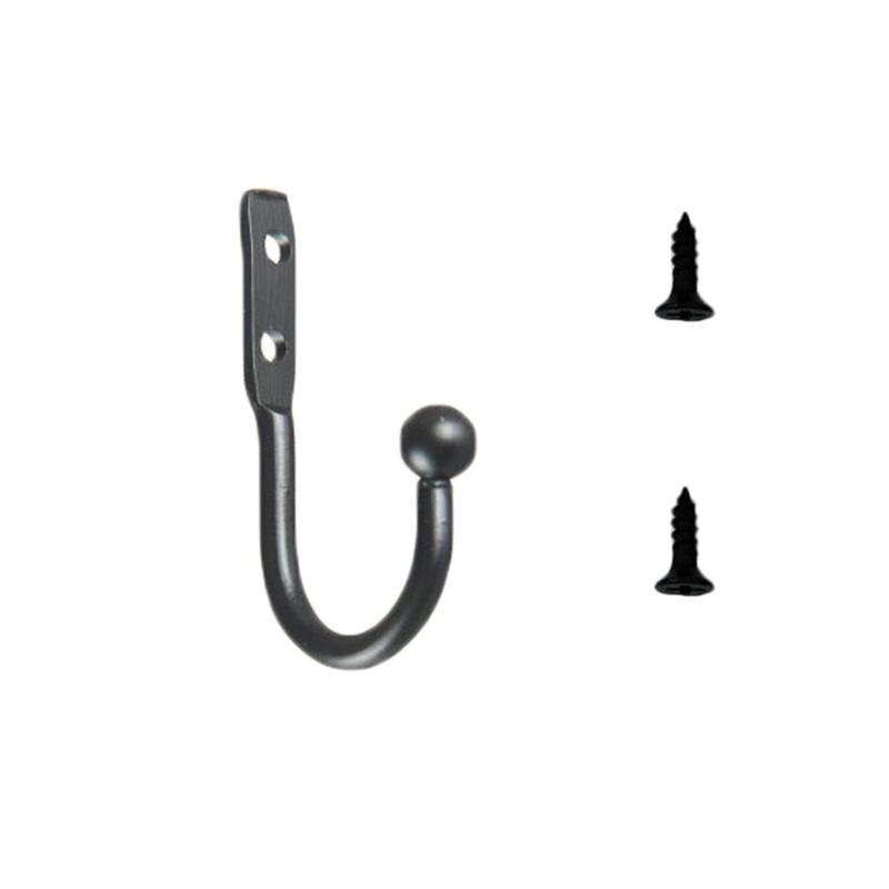Ounona mini krok enkel liten størrelse vegg kroker dekorative dør henger metall legering vegg kleshengere sorte kroker: 3 stk